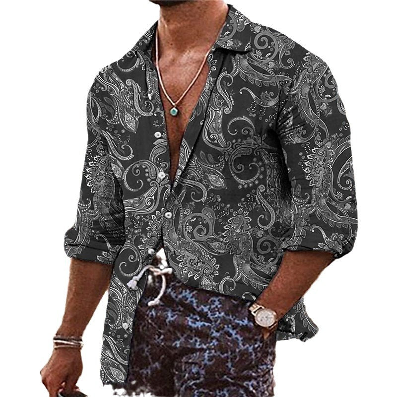 Boho-Blumen-Shirt mit 3D-Print – Bild 4 | LuxeStyle