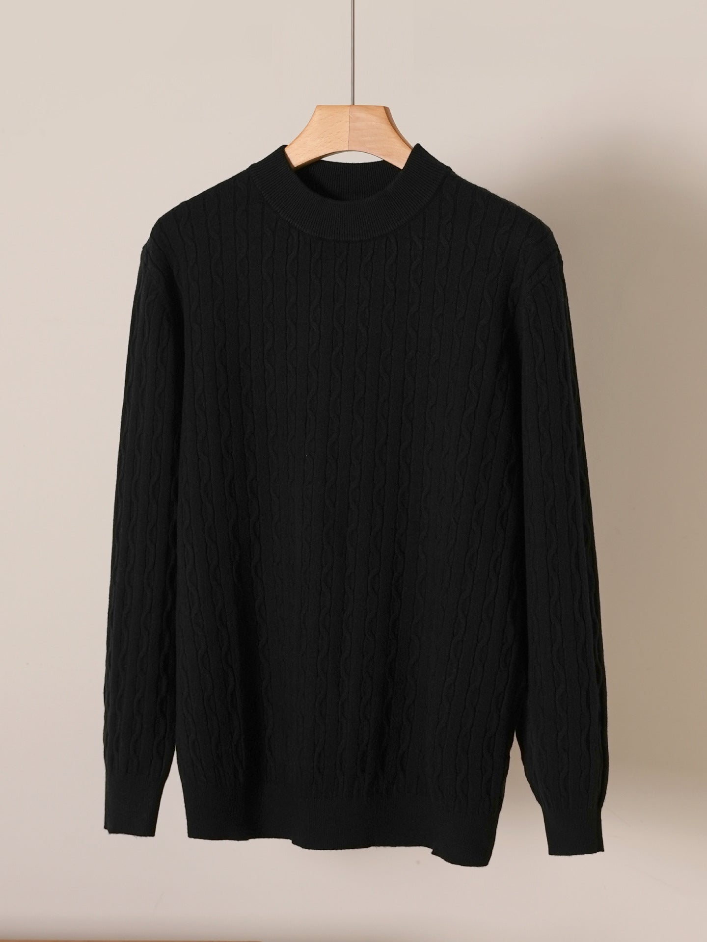 Herren Retro Strickpullover Einfarbig