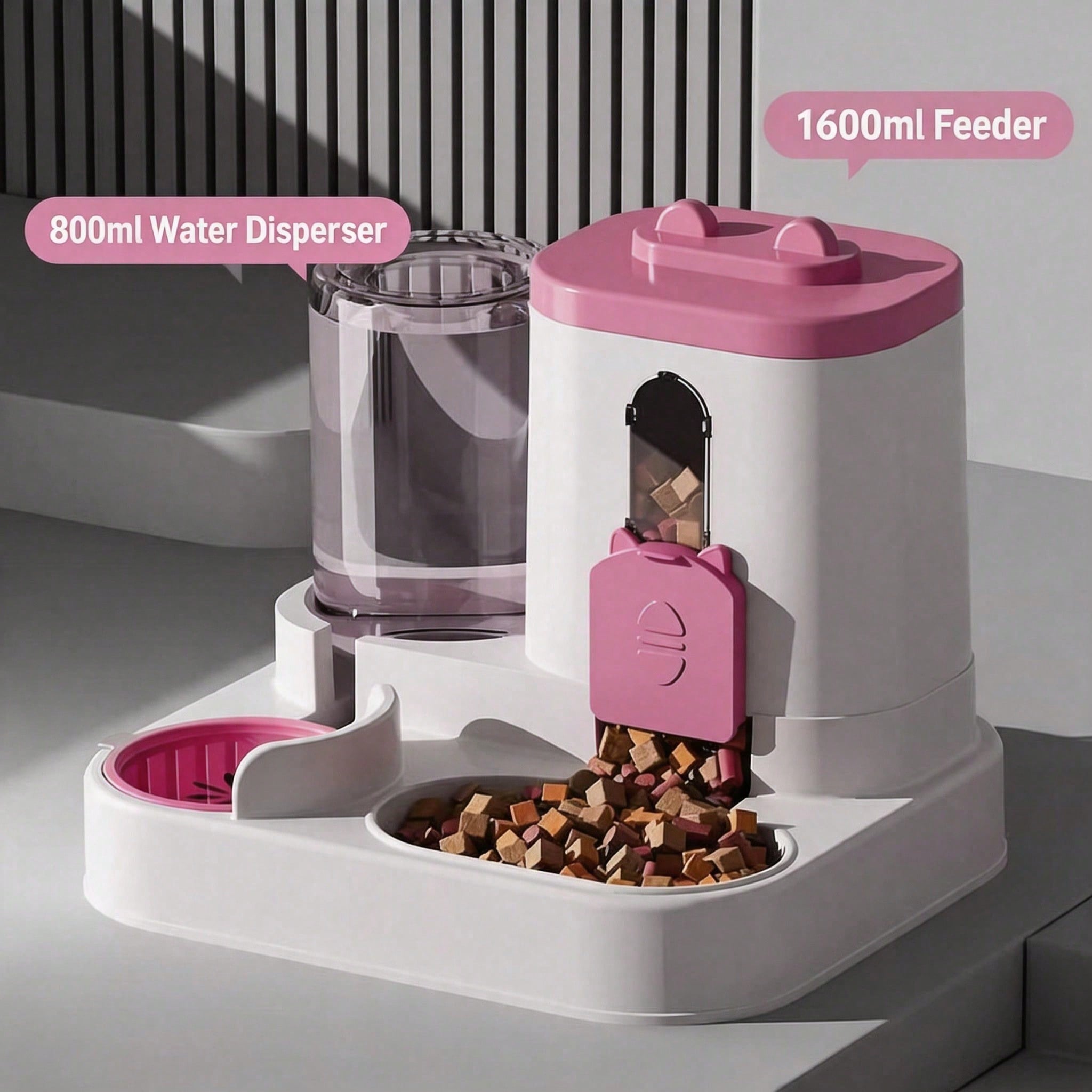 Futter- & Wasserspender Katze, 4 Farben