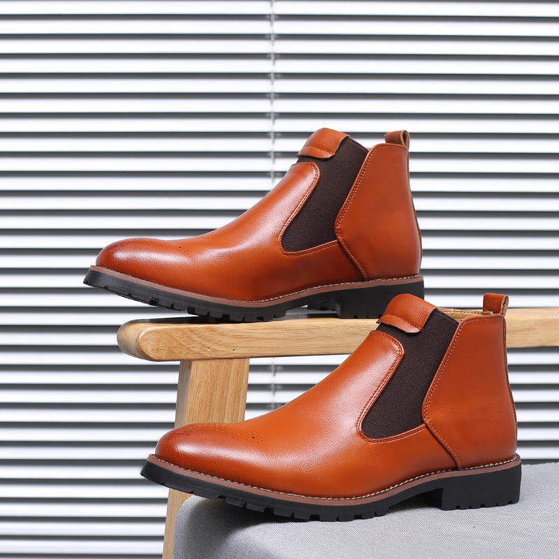 Herren High-top Slip-on Martin Boots