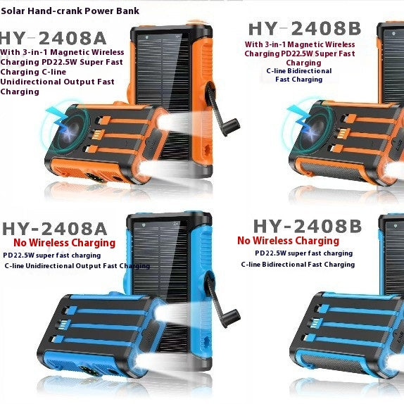 Solar Outdoor Powerbank mit Handkurbel