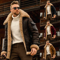 Warme Herren Winterjacke mit Fleece & Fellkragen