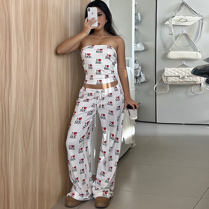 Leggings mit Print-Buchstaben