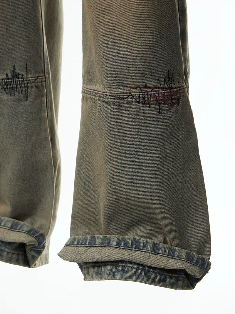 Geradehose aus Stretchfreiem Stoff