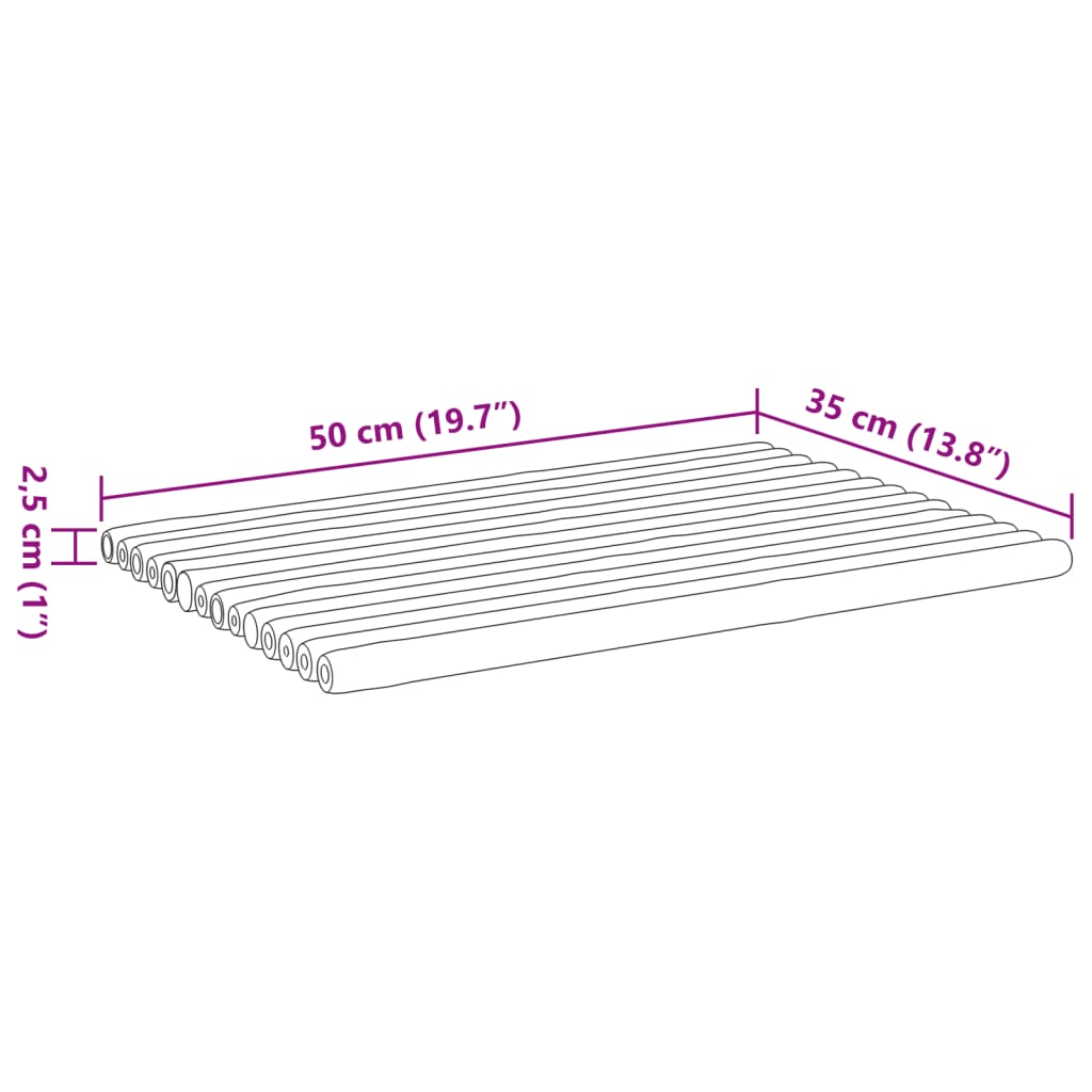 2er-Set Bambus-Badematten