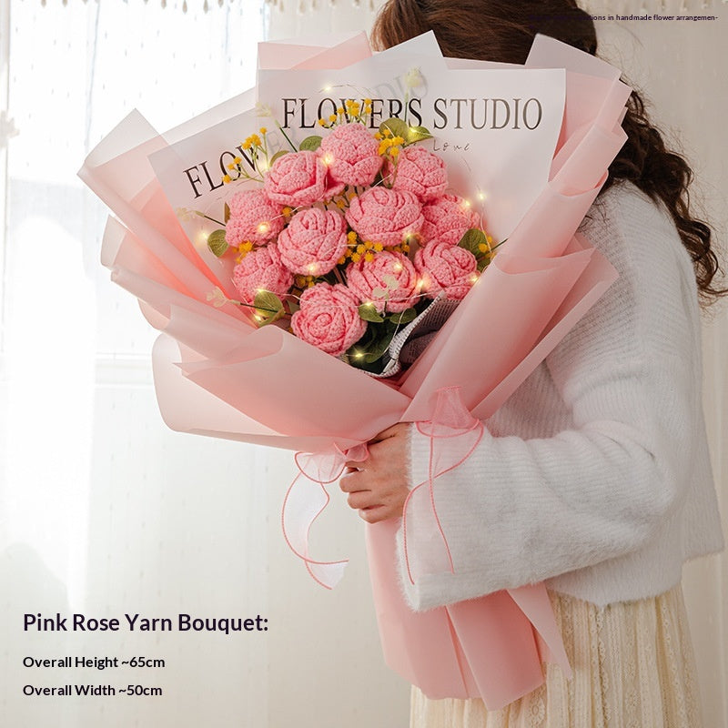 Handgestricktes Rosengesteck aus Garn – Bild 10 | LuxeStyle