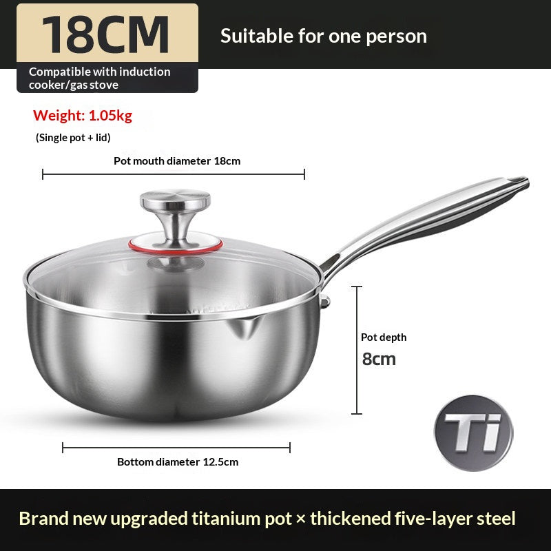 Titan-Stieltopf, beschichtungsfrei