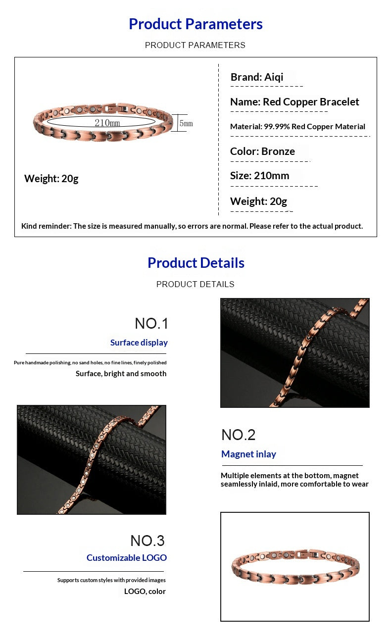 Kupfer Magnetarmband für Damen