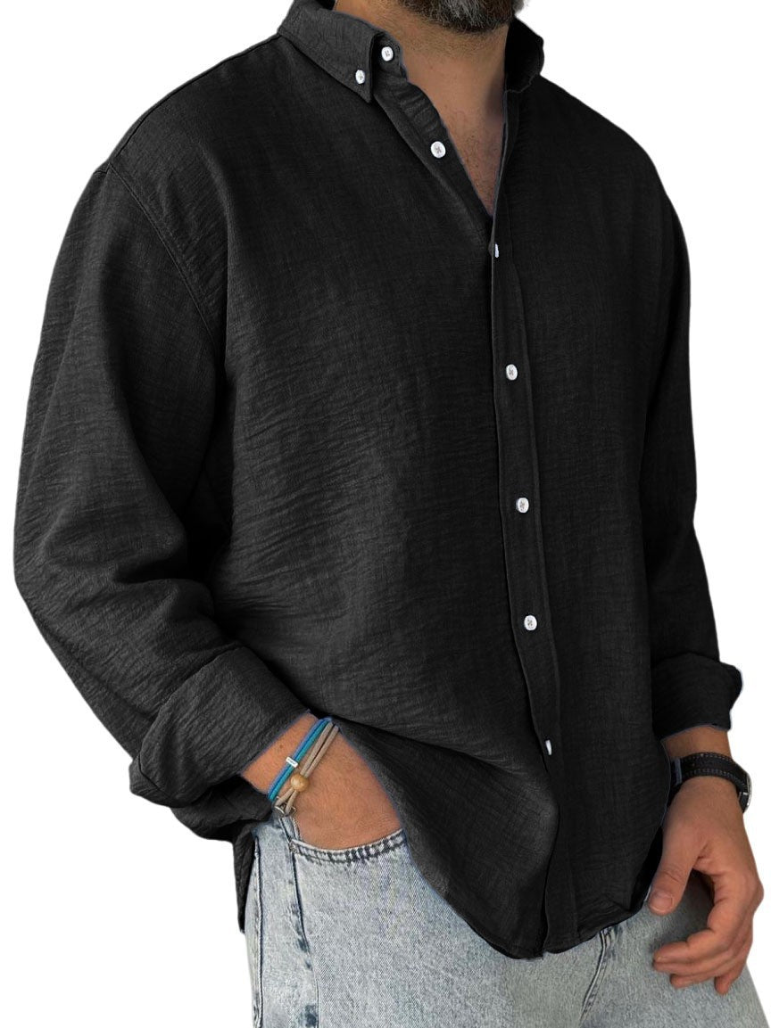 Herren Langarm Button-Down Hemd