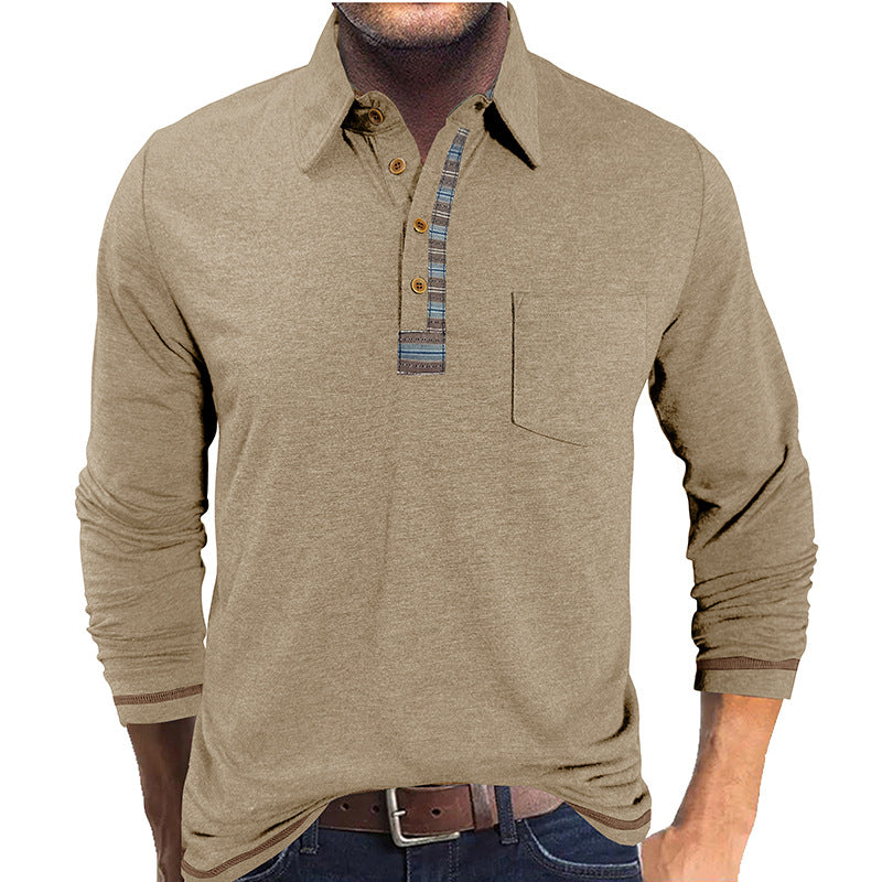 Herren Langarm Polohemd mit Button-down Kragen – Bild 4 | LuxeStyle