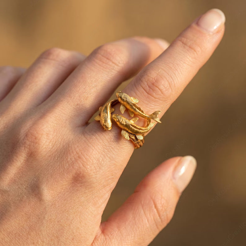 Ring «Karpfen» vergoldet