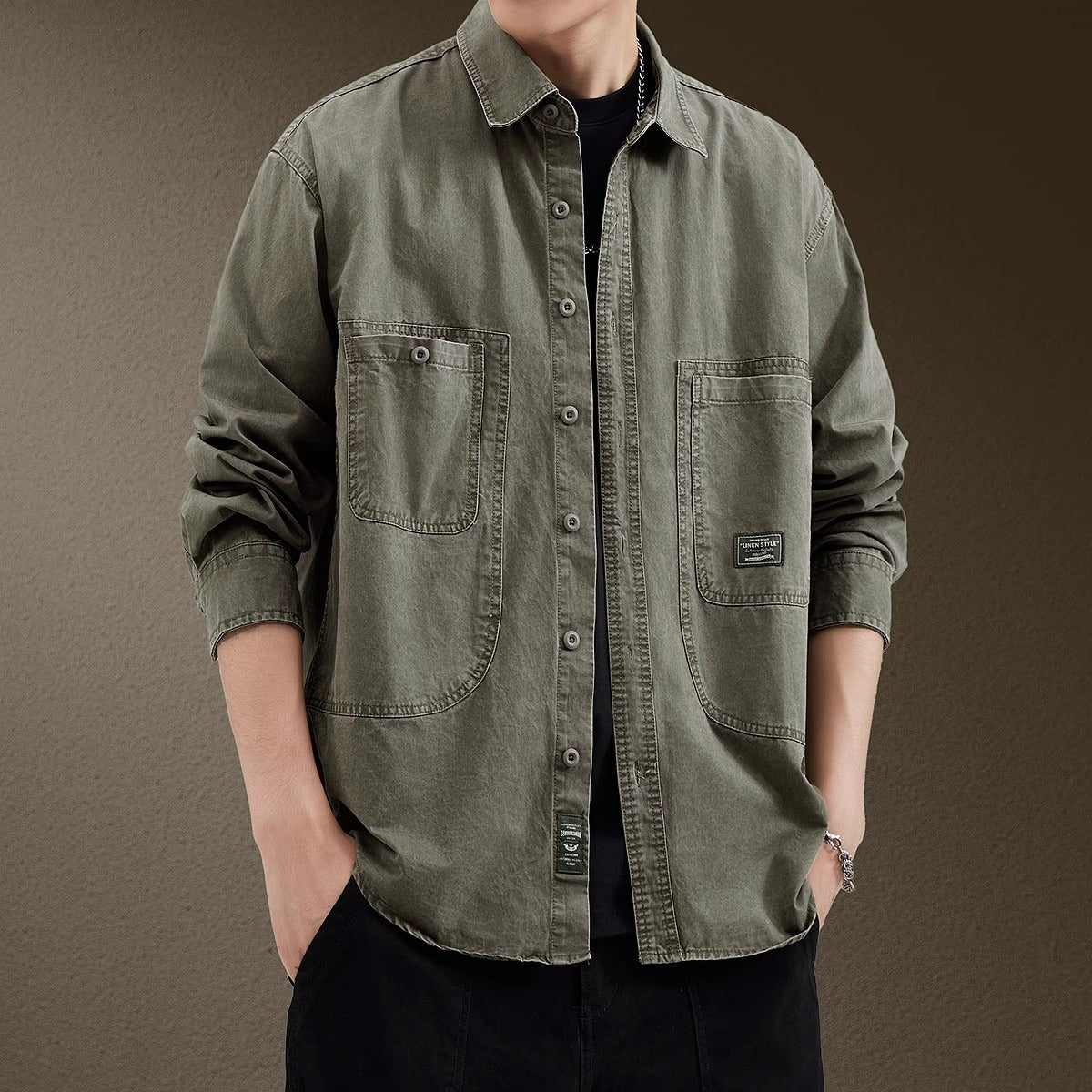 Retro Casual Hemd für Herren – Bild 2 | LuxeStyle