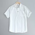 Leinen-Polohemd für Herren, Kurzarm | LuxeStyle
