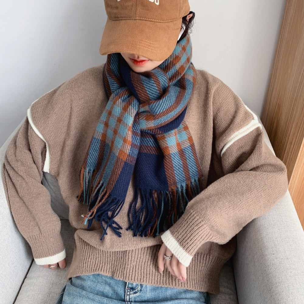 Kariertes Warmhalstuch aus Polyester – Bild 3 | LuxeStyle