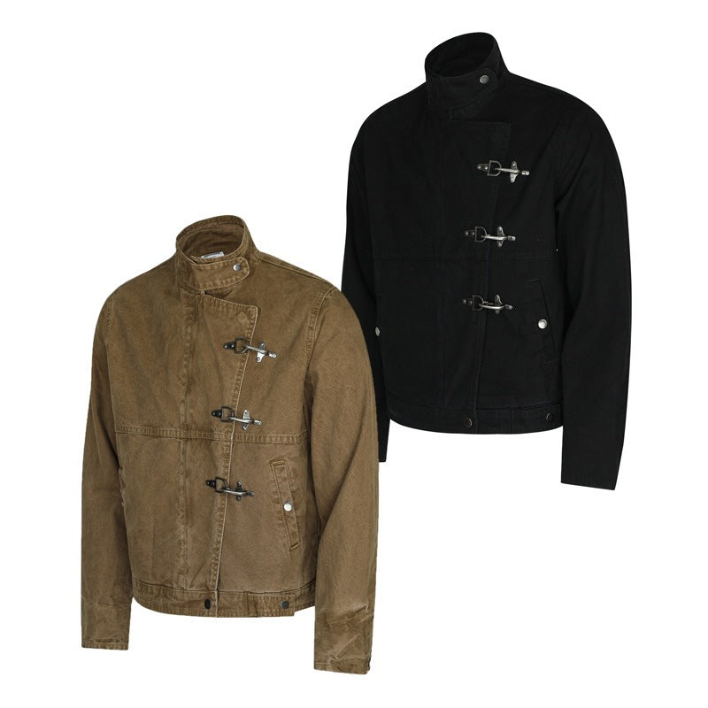 Vintage Distressed Jeansjacke für Herren