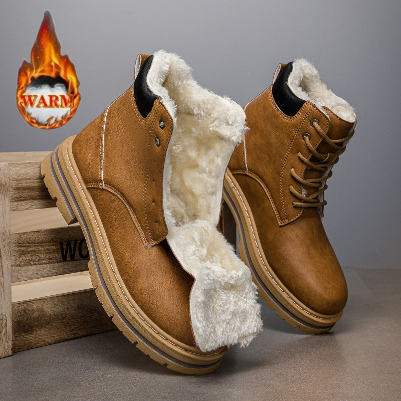 Herren Winter Western Boots mit dicker Sohle