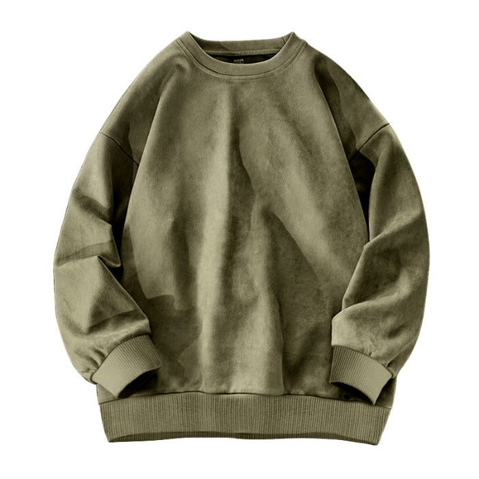 Suede-Fleece Pullover