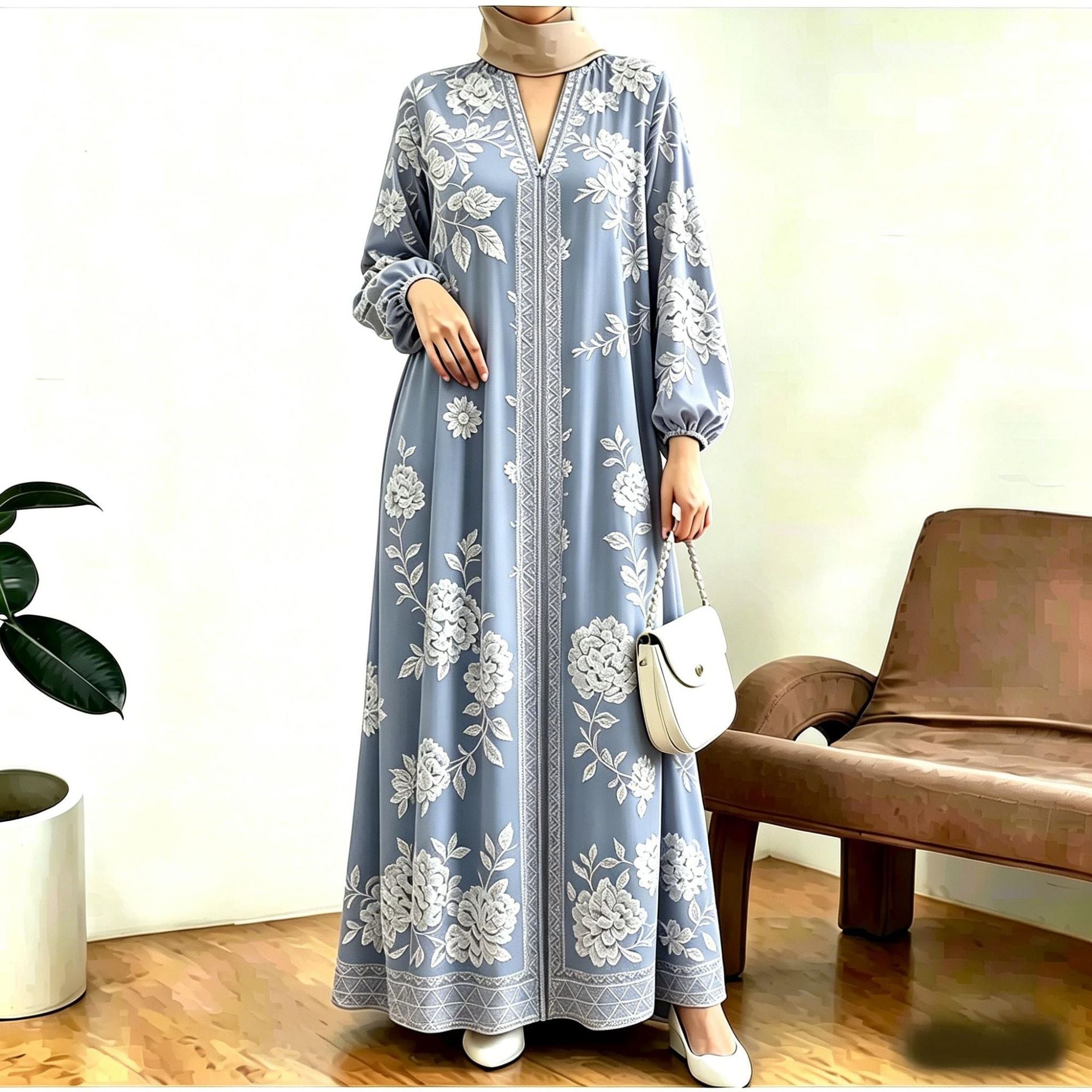 Tiedye-Kleid mit lockerem Sitz