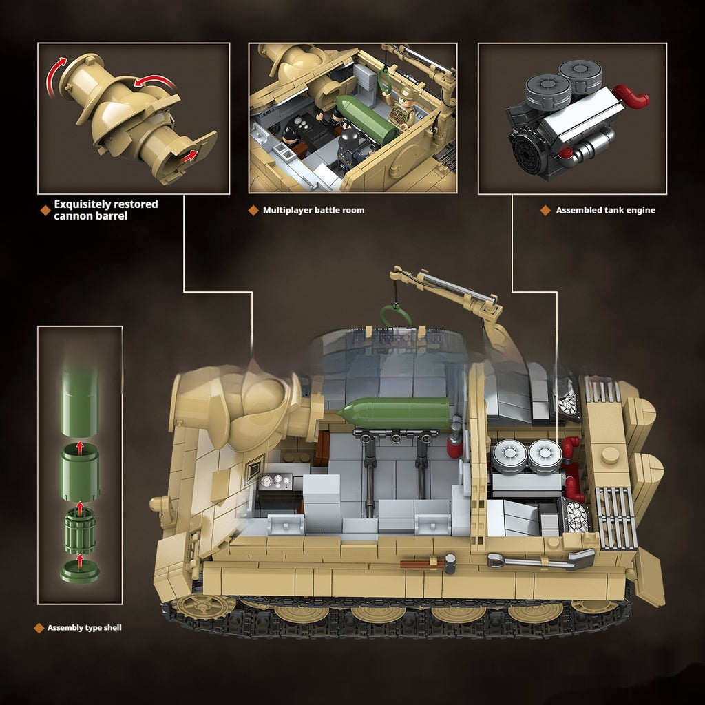 Sturmtiger Panzer Baustein-Modell