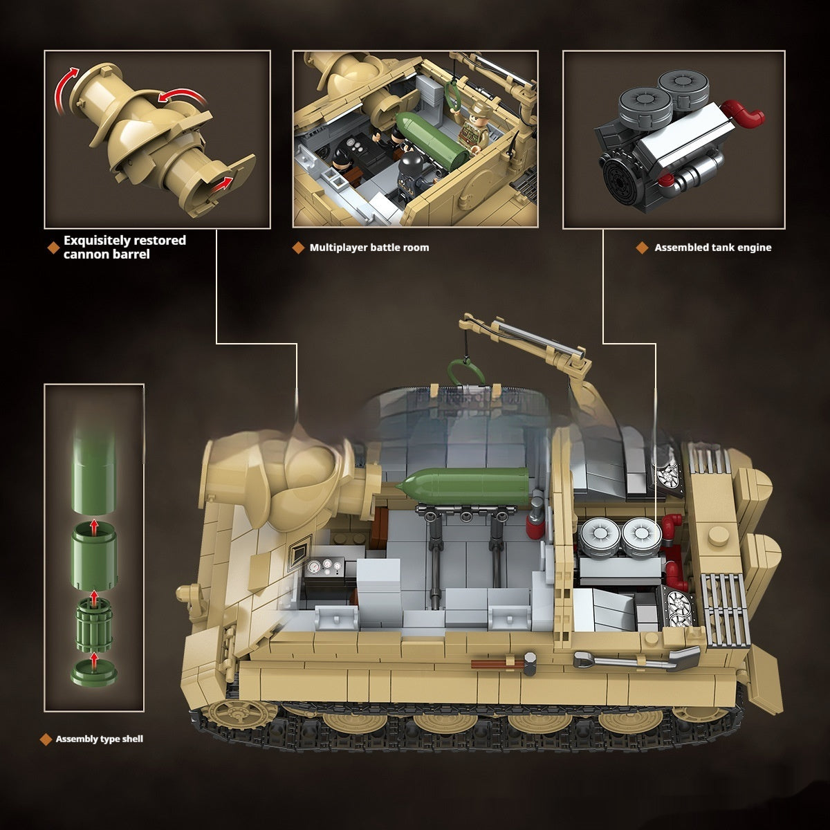 Sturmtiger Panzer Baustein-Modell