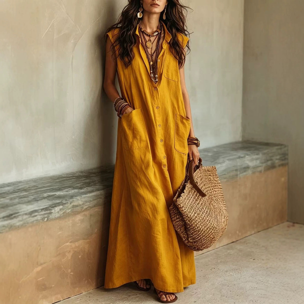 Off-Shoulder Hemdblusenkleid für Damen – Bild 5 | LuxeStyle