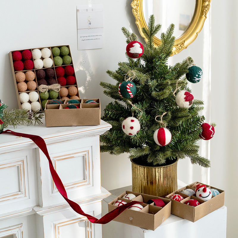 Weihnachtskugeln Filz & Schneeflocken · 36er-Set | LuxeStyle