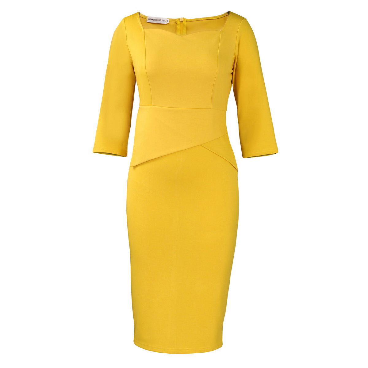 Elegantes Midi-Kleid mit 3/4-Ärmeln – Bild 2 | LuxeStyle