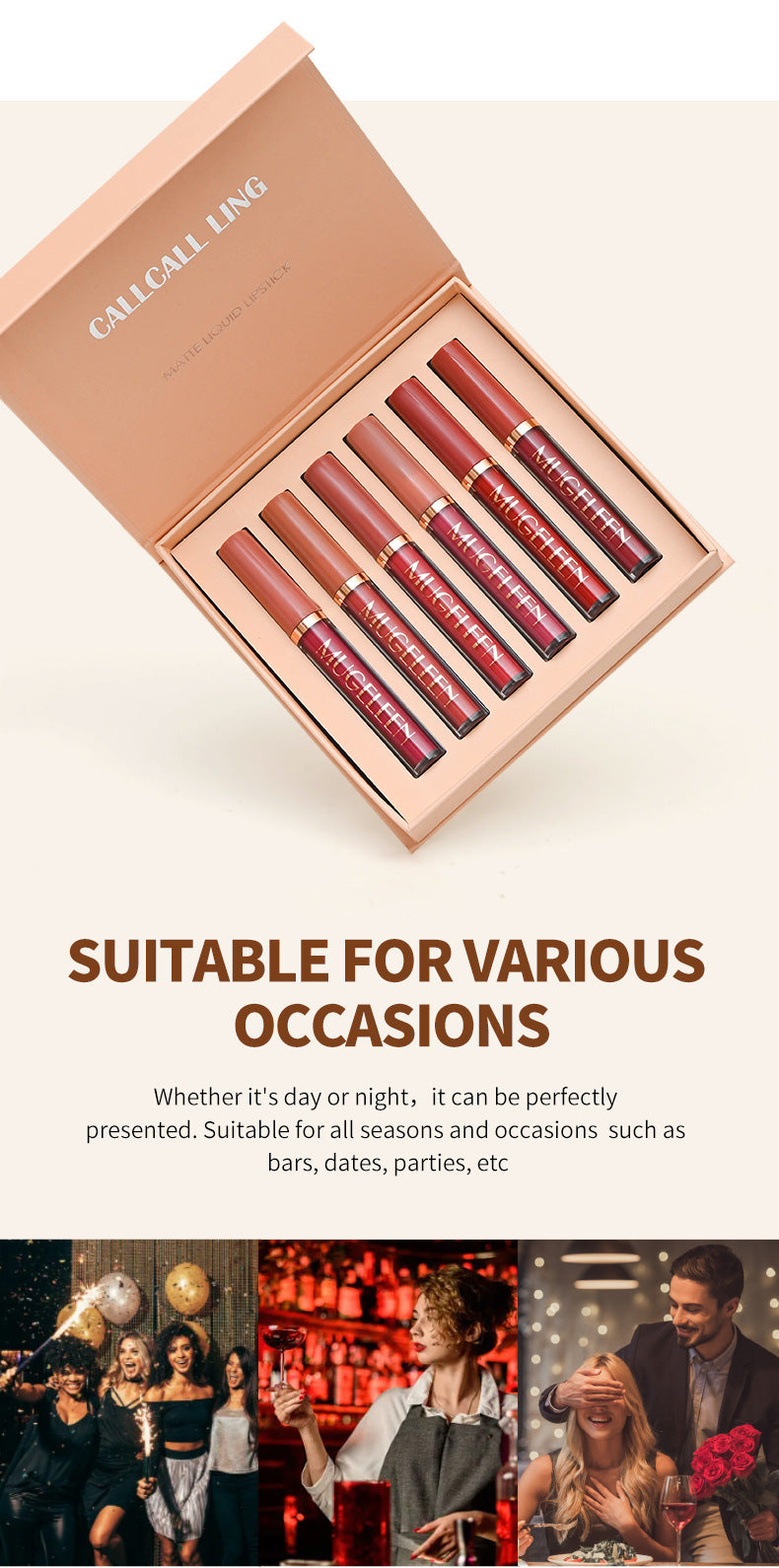 CALLCALL LING Velvet Matte Liquid Lipstick Set – Ansicht 8