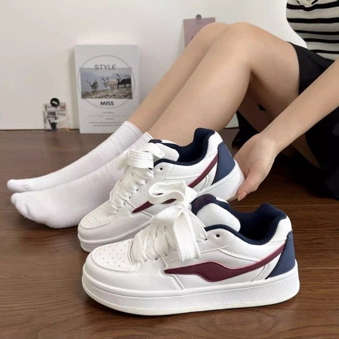 Dopamine Color Matching Preppy Style Damen Board Schuhe