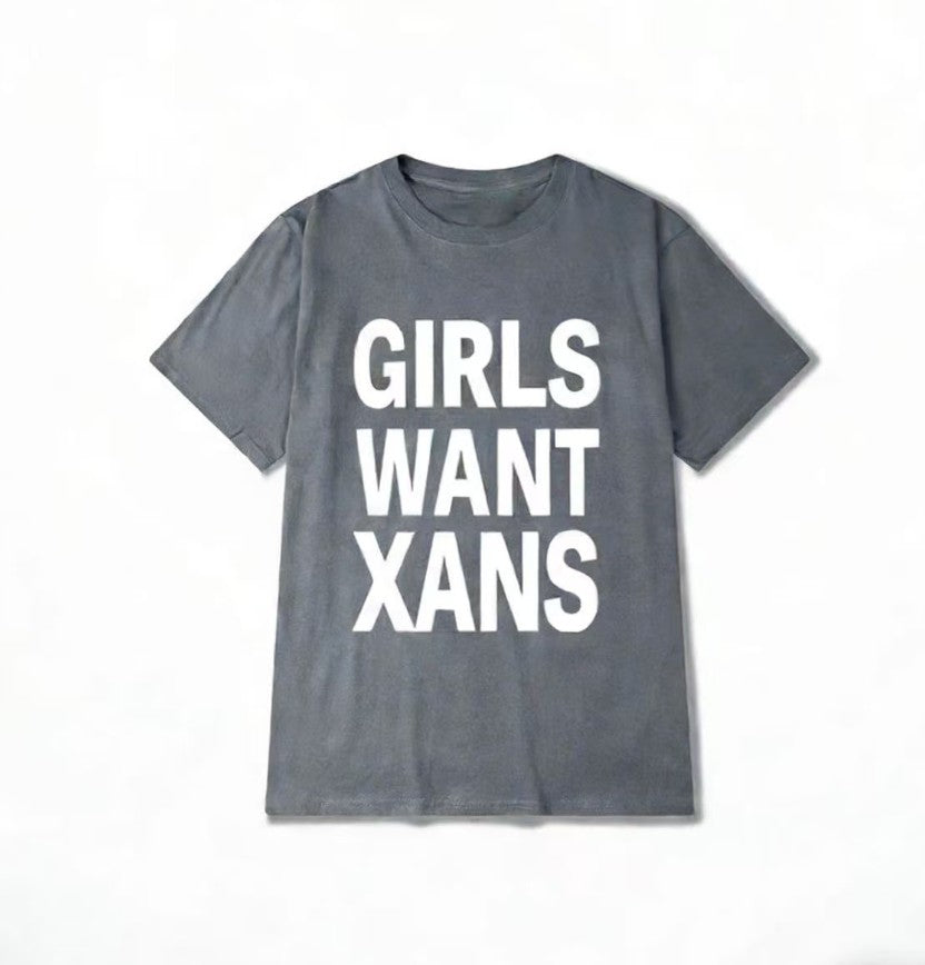Hiphop Chic Y2K Baumwoll-T-Shirt mit Harajuku-Print