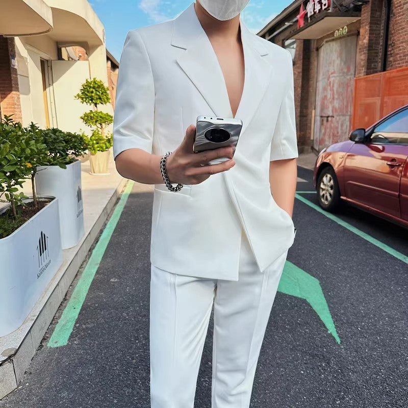 Smart Casual Herren Anzug mit 3/4-Ärmeln