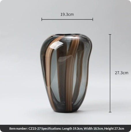 Gestreifte Hydroponik-Vase aus Glas – Bild 2 | LuxeStyle