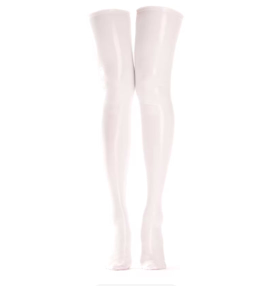 Overknee-Strümpfe in Leder-Optik