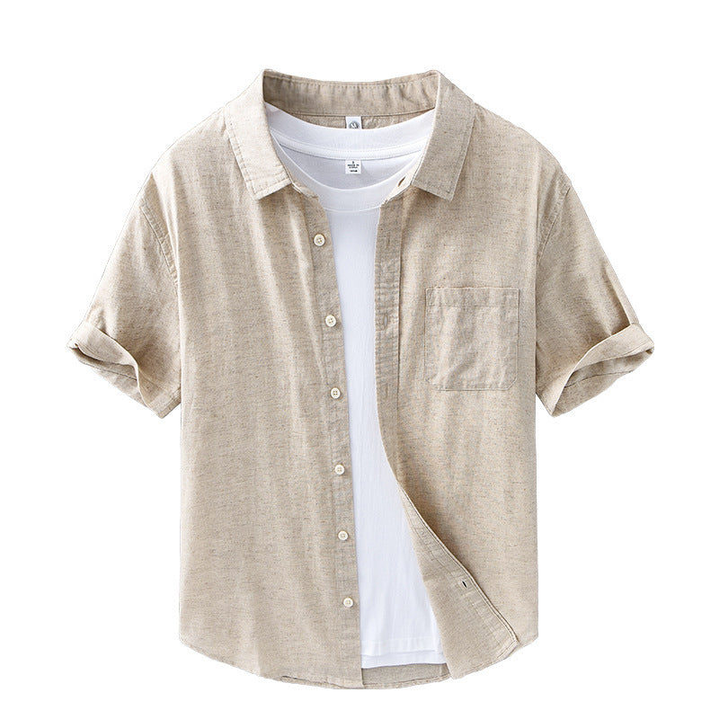 Leinen-T-Shirt mit Kurzärmel – Bild 3 | LuxeStyle