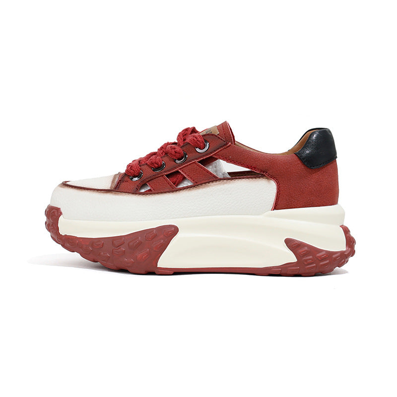Retro Sneaker mit dicker Sohle