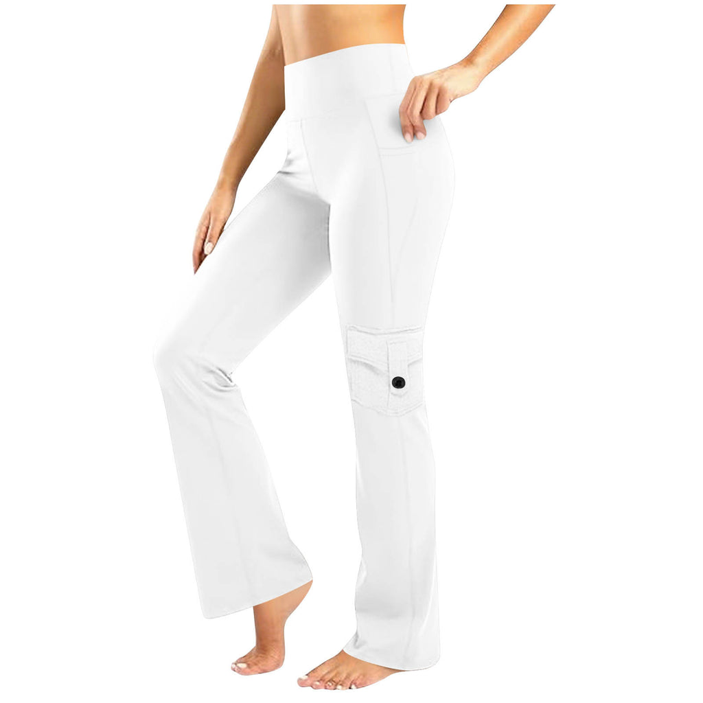 Atmungsaktive Sport-Leggings mit Knopf-Taschen