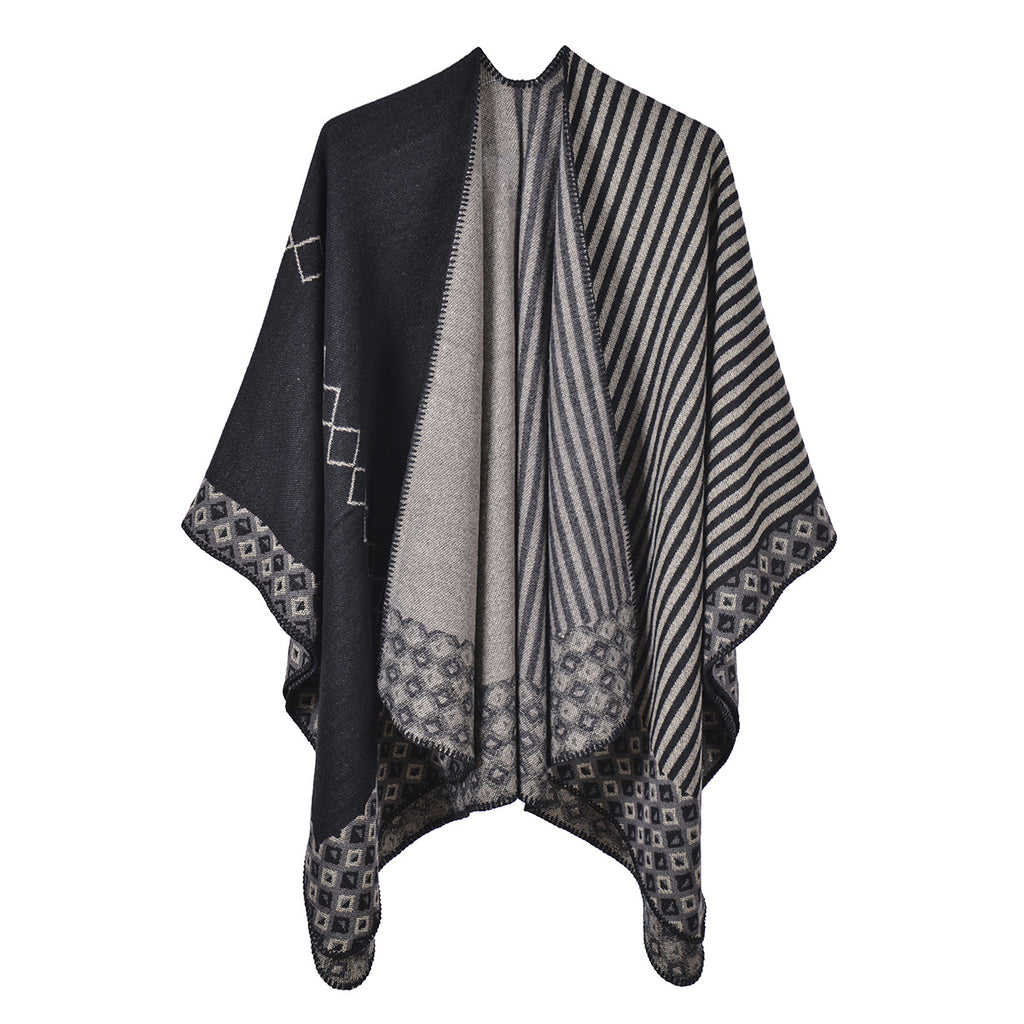 Herbst‑Winter‑Schal in geometrischem Muster – Bild 3 | LuxeStyle