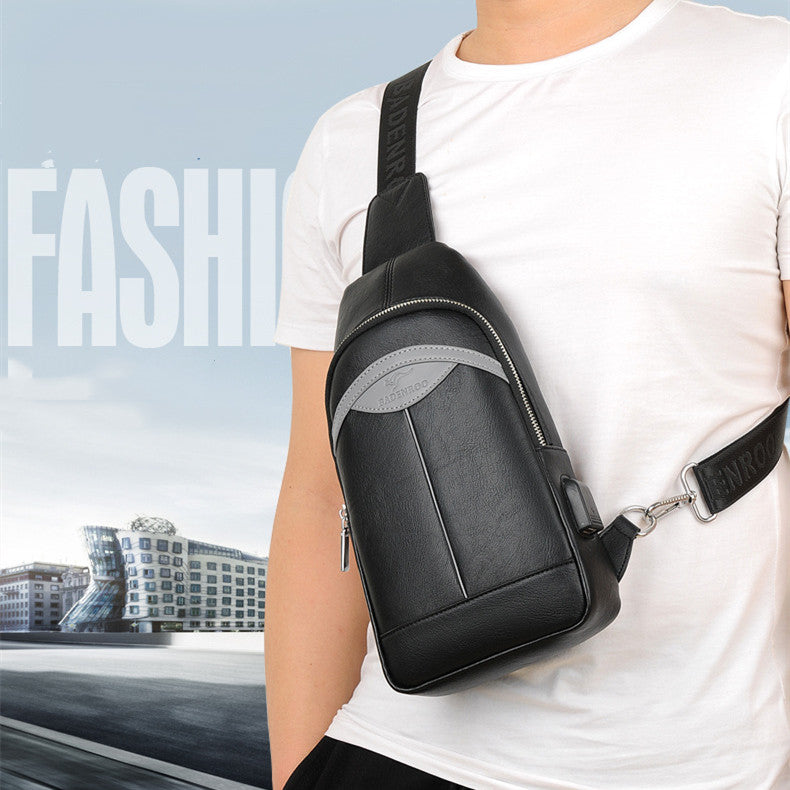 Brusttasche Messenger Bag aus PU-Leder – Bild 5 | LuxeStyle