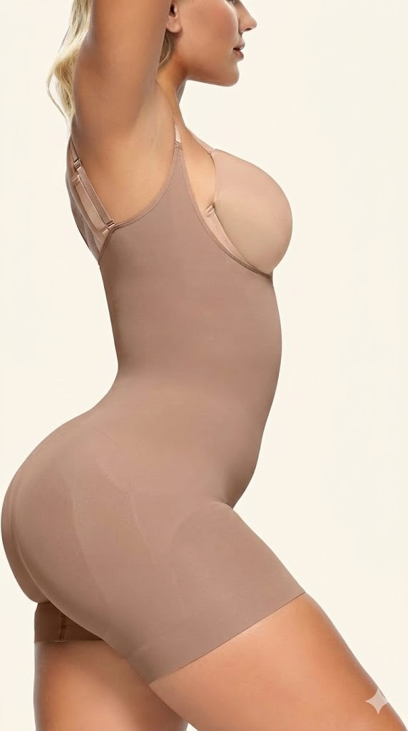Nahtloser Body Shaper mit offenem Brustbereich