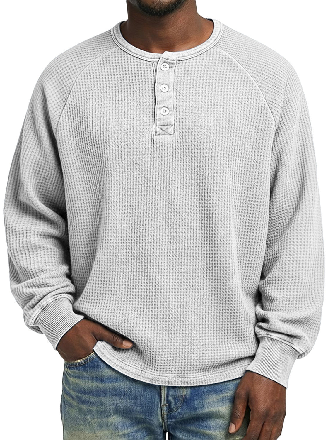 Langärmliges Herren-T-Shirt mit Print – Bild 8 | LuxeStyle