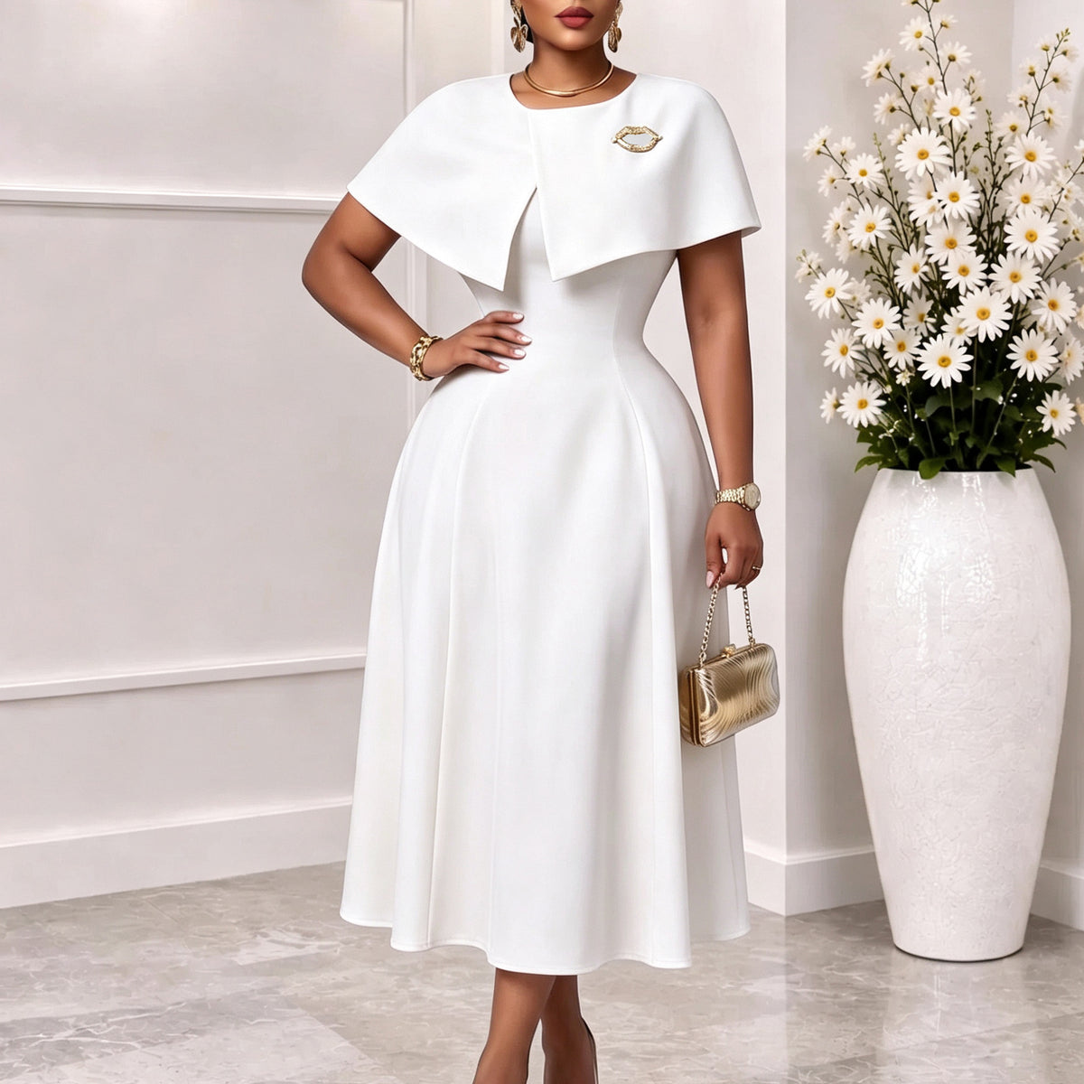 Highwaist A-Linien Rock mittellang – Bild 3 | LuxeStyle