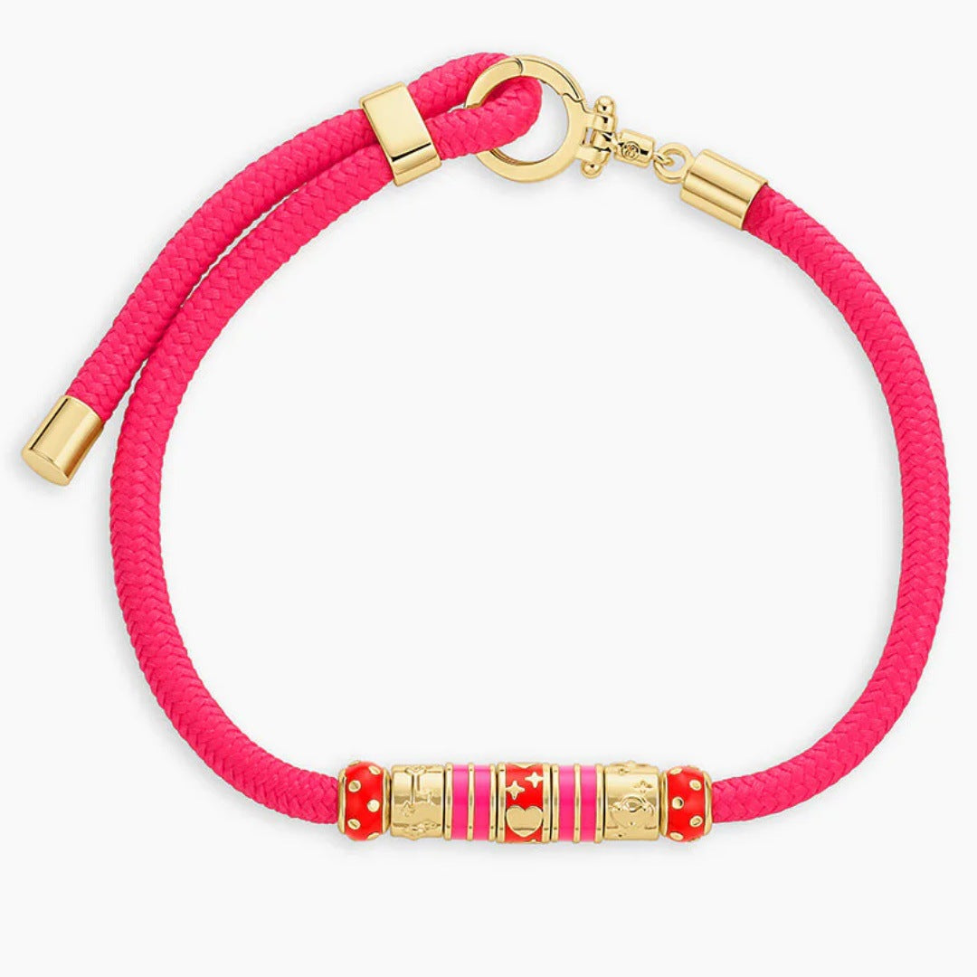 Personalisiertes Armband mit Sternen und Kordel