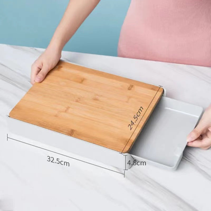 Grosses quadratisches Schneidebrett aus Bambus | LuxeStyle