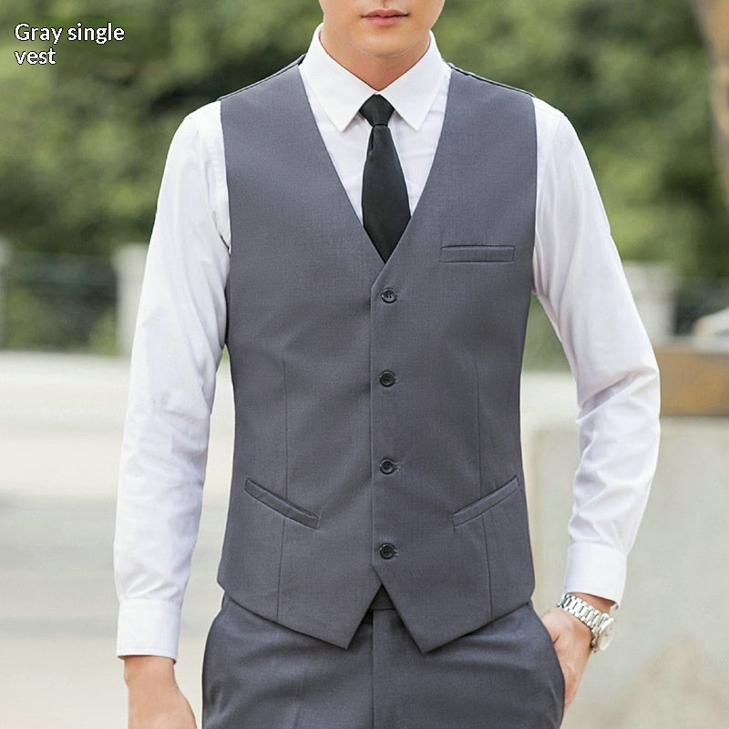 Slim-Fit Herrenweste Korean Style