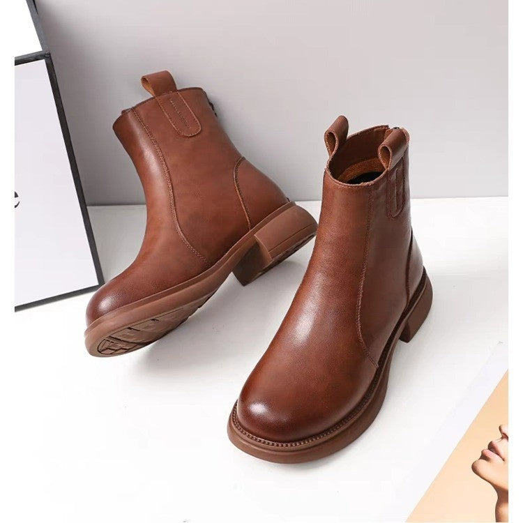 Gefütterte Ankle Boots mit Reissverschluss