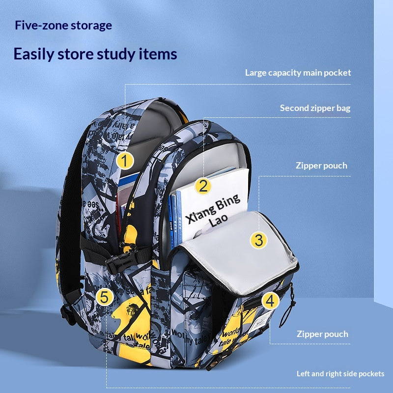 Bauchrucksack für Jungen – geometrisches Muster – Bild 3 | LuxeStyle