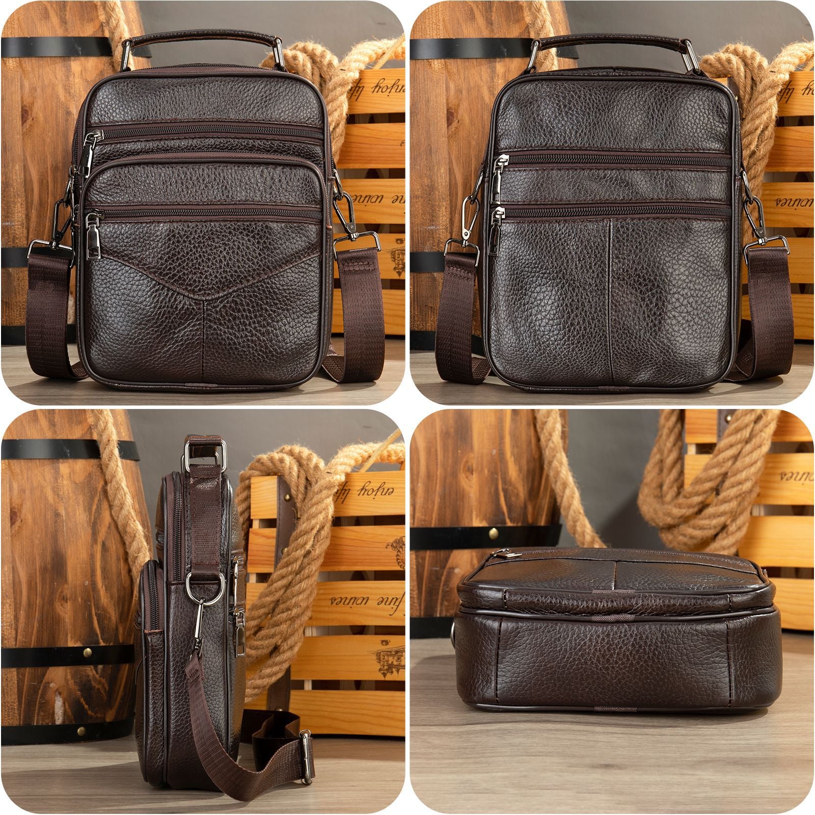 Männer Leder Crossbody Bag