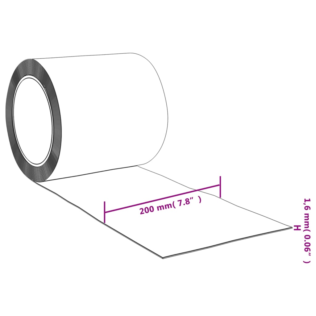 Transparenter Türvorhang aus PVC, 10 m