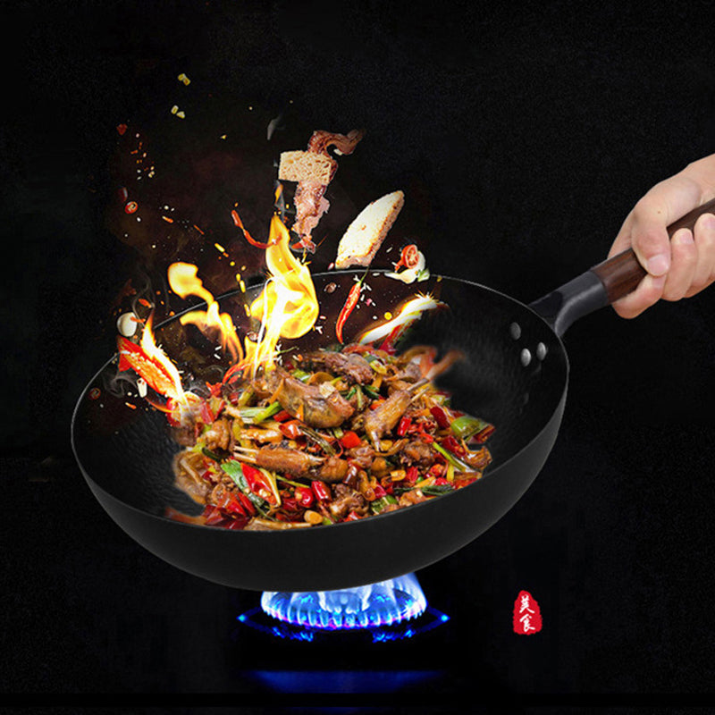 Traditioneller Eisen-Wok, handgemacht