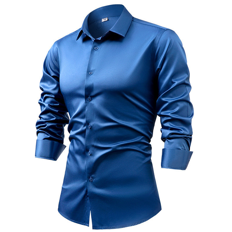 Satinlangarm Shirt Herren – Bild 2 | LuxeStyle